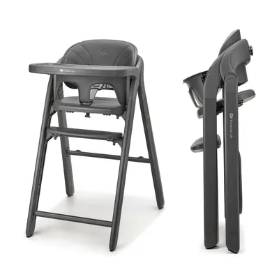 Produktbild von Kinderkraft TINO – 3-in-1 Hochstuhl bis 110 kg, klappbar, 5-Punkt-Gurt, abnehmbares Tablett, Kinder- und Erwachsenenstuhl, Grau