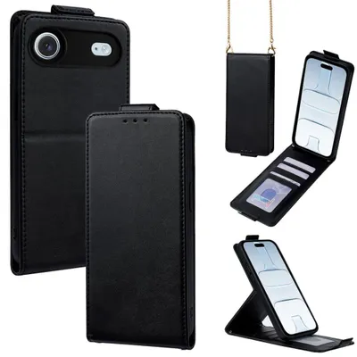 Image de Étui à rabat pour Apple iPhone 17 Air Flip Case avec compartiment pour cartes, noir