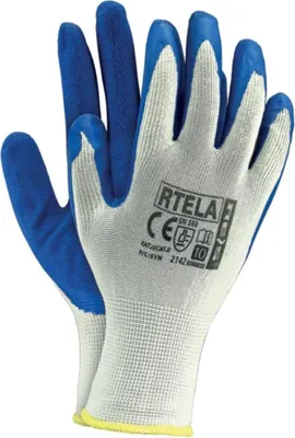 Immagine prodotto di Guanti da lavoro con rivestimento in lattice, blu/bianco 9