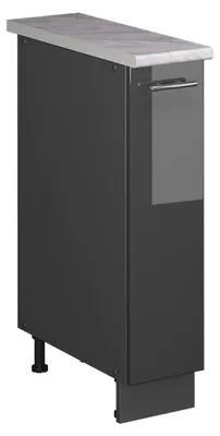 Obrázok produktu pre Lekárenská skrinka Vicco Fame-Line Antracit vysoký lesk/antracitová 20 cm, AP Marble, Model 62092