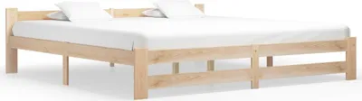 Image de Cadre de lit sans matelas bois massif de pin 200x200 cm