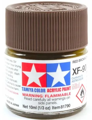 Produktbild von Tamiya Acrylfarbe XF-90 Red Brown 2 Matt Braun