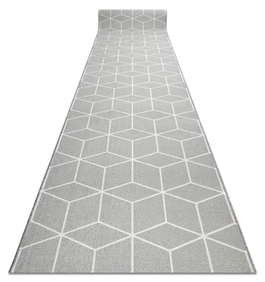 Image de TAPIS DE COULOIR antidérapant CUBE la gomme gris 80 cm gris 80x300 cm