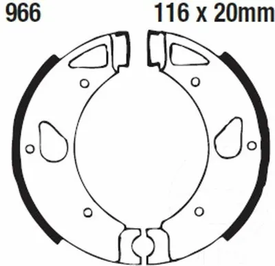 Productafbeelding van Remblokken EBC 966, diameter 116 mm, voor Kreidler Florett 50 RM