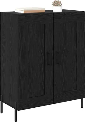 Image de vidaXL Sideboard noir imitation chêne 69,5 x 34 x 90 cm