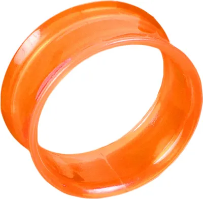 Produktbild von viva-adorno 12mm Double Flared Flesh Tunnel Plug Tube Tunnel ohne Gewinde Kunststoff Acryl verschiedene Farben Größe 4 - 16mm Z159, orange