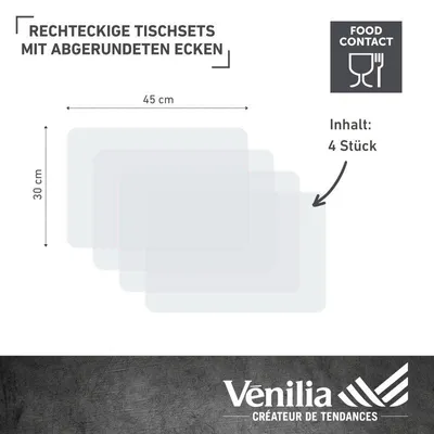 Produktbild von Tischset Transparent, 45x30cm, 4 Stück