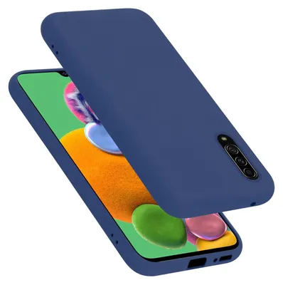 Produktbild von Cadorabo Schutzhülle für Samsung Galaxy A90 5G Hülle in Blau Handyhülle Case Cover TPU Etui
