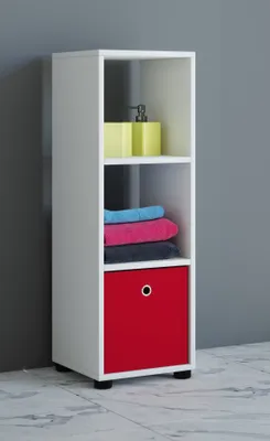 Produktbild von VCM Holz Badregal | Badschrank | Maße: H. 93 x B. 31 x T. 30 cm - Benos-3 Fach