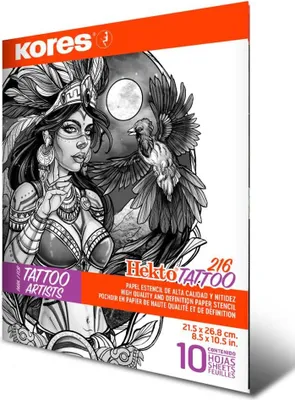 Immagine prodotto di Carta Kores per tatuaggi - 10 fogli