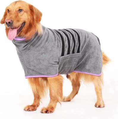 Produktbild von Famanu Mikrofaser Hundebademantel superabsorbierend - XXL, grau