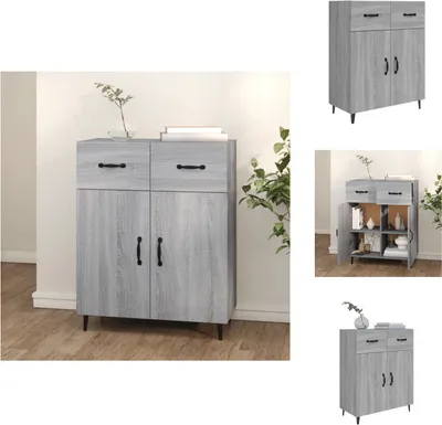 Produktbild von vidaXL Sideboard Grau Sonoma 69,5x34x90 cm Holzwerkstoff -  Sideboards