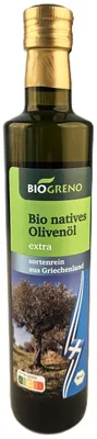 Produktbild von Biogreno natives Olivenöl extra sortenrein aus Griechenland 0,5L -