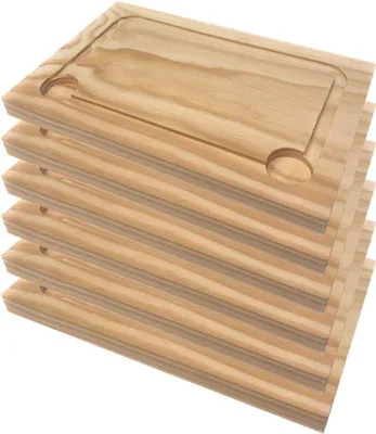 Obrázok produktu pre Drevená servírovacia doska od Artemy - Krájacia doska do kuchyne - sada 6 kusov - 30 x 20 cm