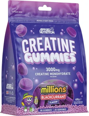 Productafbeelding van Applied Nutrition Creatine Gummies (80) Zwarte Bes Smaak - Creatine - Creatine Monohydraat