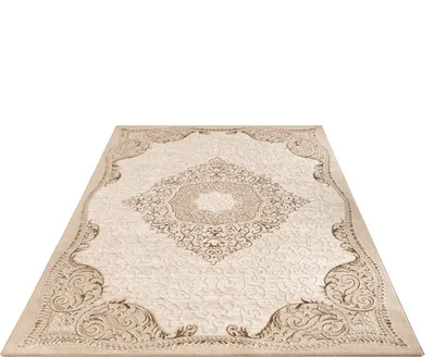 Produktbild von Teppich Wohnzimmer Schlafzimmer Kurzflor Vintage Orientalisch Abstraktes Muster Beige Grösse 240x340 cm
