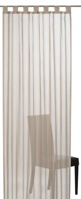 Produktbild von Elbersdrucke Batist Uni  Schlaufenschal halbtransparenter Vorhang beige 140 x 255 (BxH) cm