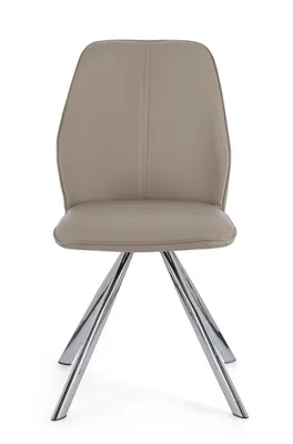 Produktbild von 4er Set Stühle Maxwell 44 x 62 x 88 cm Stahl Polyurethan Grau Silber