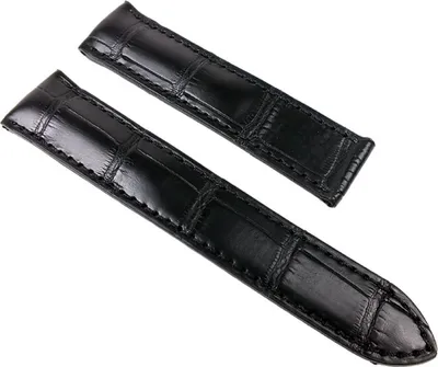 Produktbild von Maurice Lacroix Uhrenarmband echt Kroko Louisiana Leder schwarz 22283K, Stegbreite:26mm