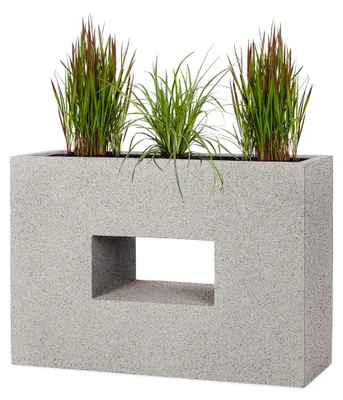Produktbild von ® Pflanzkübel Vista Granit Grau 52x75x27cm *Frostbeständiger Blumenkübel* *UV-Schutz* *Qualitätsware*
