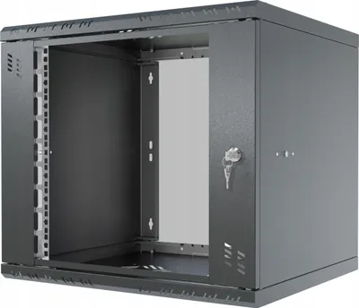 Obrázek produktu pro Serverová skříň 19" 9U 450mm Rack Závěsná serverová skříň Černé dveře Stalflex