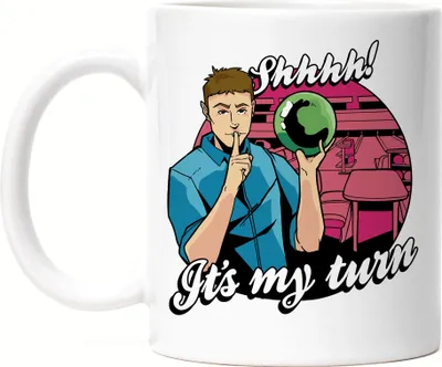 Produktbild von Shhhh! Its My Turn Tasse Weiß Kegelbahn Kegeln Kegelball Spiel Sport Pins Freizeit Hobbie Bowling Bowlingball Bahn