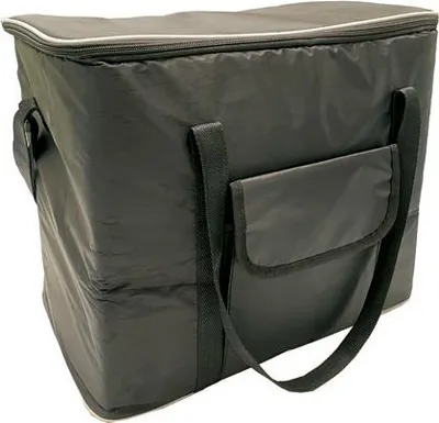 Zdjęcie produktu dla Torba termiczna, termoizolacyjna na piknik, 32 L, 43 x 37 x 27 cm, szara z folią izolacyjną