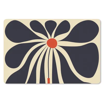 Produktbild von MuchoWow® Schreibtischunterlage Blumen - Vase - Pflanze - Rot 60x40 cm - XXL Mauspad - Großes Mauspad