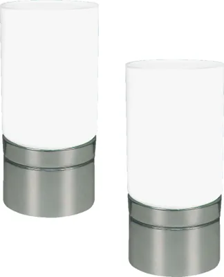 Produktbild von Näve Leuchten LED Tischleuchte mit LED Platine LED Tischleuchte mit LED Platine Tischleuchten - 2er-Set LED / RGB Glastischleuchte, Tischlampe im Modern Style, aus Kunststoff und Glas in weiß, 16 cm hoch, Ø 7,5 cm, inkl. LED – RGB-Farbwechsler – Schiebeschalter