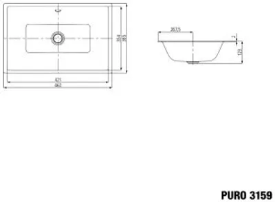 Produktbild von KALDEWEI 900907253001 Unterbauwaschtisch PURO Mod.3159, 460