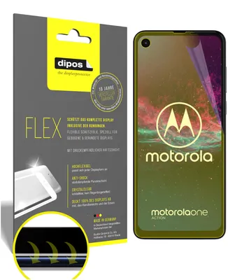 Zdjęcie produktu dla 2x folia ochronna do Motorola One Action, 100% pokrycia ekranu, Dipos Flex