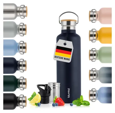 Obrázek produktu pro Blumtal termoska 750ml - dvoustěnná láhev na pití z nerezové oceli 750ml - izolovaná láhev 750ml bez BPA - láhev na pití z nerezové oceli - láhev na čaj - láhev na pití termo - sportovní láhev