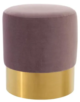 Produktbild von Casa Padrino Luxus Hocker Lila / Gold 40 x H. 45 cm - Hotel Möbel