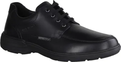 Produktbild von Mephisto Douk Herren, Schnürer, Halbschuhe, Leder, Schwarz, wasserabweisend - Herrenschuhe Sneaker / Schnürschuh, Schwarz, leder 