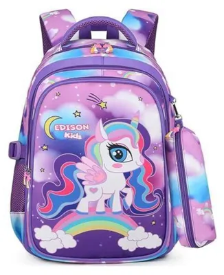Produktbild von Schulrucksack Mädchen 1. Klasse Einhorn leicht 20L mit Federmäppchen
