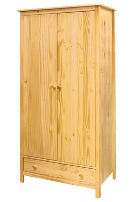 Produktbild von SIT Möbel Kleiderschrank | 2 Türen, 1 Schublade | Kiefer-Holz massiv | Natur | B 100 x T 58 x H 190 cm | 19001-09 | Serie SCHRANK