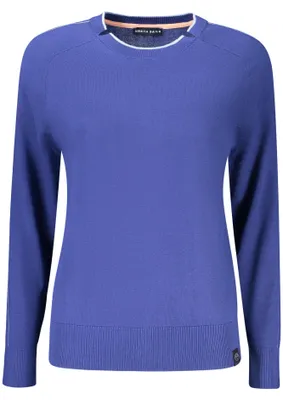 Immagine prodotto di Maglione da donna blu con dettagli a contrasto – Moda Ocean Positive