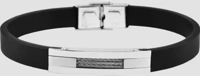 Produktbild von Akzent Echtlederarmband mit Edelstahlelement