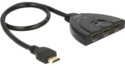 Produktbild von DeLOCK 18600, HDMI, Kunststoff, Schwarz, 18 Gbit/s, 600 MHz, 3840 x 2160 Pixel