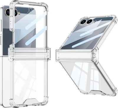 Image de Étui pour Samsung Galaxy Z Flip 7 Étui antichoc transparent avec protection de la charnière, protection de l'écran Transparent