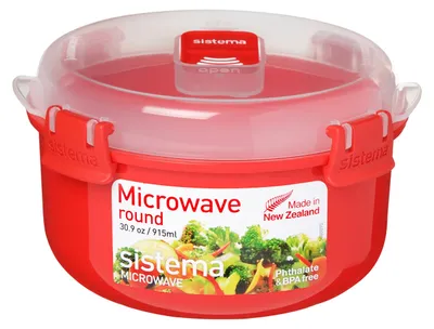 Produktbild von Sistema Mikrowellendose ROUND 915 ml rot