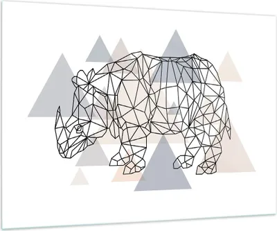 Produktbild von Bilder auf glas - Tier Abstraktion - 100x70cm - Glasbilder - Wandbilder - Kunstdruck - zum Aufhängen bereit - Wanddekoration aus Glas - Glas Bilder - Wandbild auf Glas - Einteilig - GAA100x70-4060