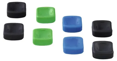 Produktbild von HAMA quadratische umschaltbare Tasten, Set, 8-in-1 fr PS4/Xbox One, Schwarz/Grn/Blau