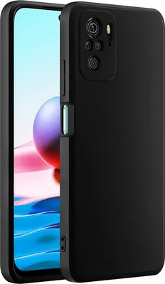 Obrázek produktu pro Silikonové pouzdro pro Xiaomi Redmi Note 10 / 10s Protective Cover Matt Black Backcover Pouzdro na mobilní telefon