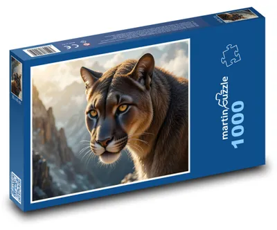Produktbild von Puzzle 1000 Puma in der Berglandschaft - martinpuzzle
