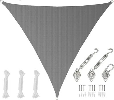Produktbild von 6x6x6 UV Sonnensegel Dreieckig Atmungsaktiv - Sonnenschutz Segel mit Befestigung
