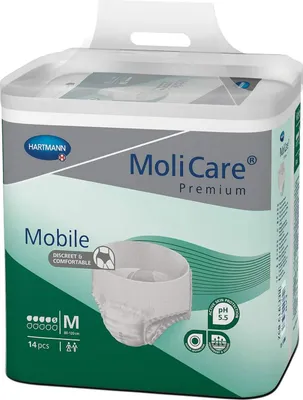 Produktbild von MoliCare Premium Mobile Einweghose, Inkontinenzschutz für Frauen und Männer, 5 Tropfen, Größe XL, 14 Stück