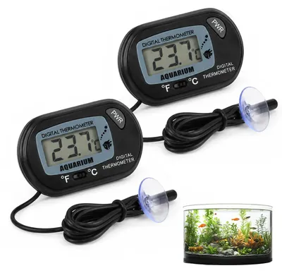 Obrázok produktu pre Digitálny akváriový teplomer, LCD, vodotesná sonda, presný, pre akvárium
