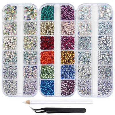 Imagen del producto de Set de piedras de strass Hotfix con 4260 piezas en 12 colores