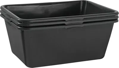 Image de BURI 3x bac à mortier 90 litres bac à mortier 80x60cm bac à mortier bac à ciment bac à nourriture renforcé extra robuste, noir d'Allemagne